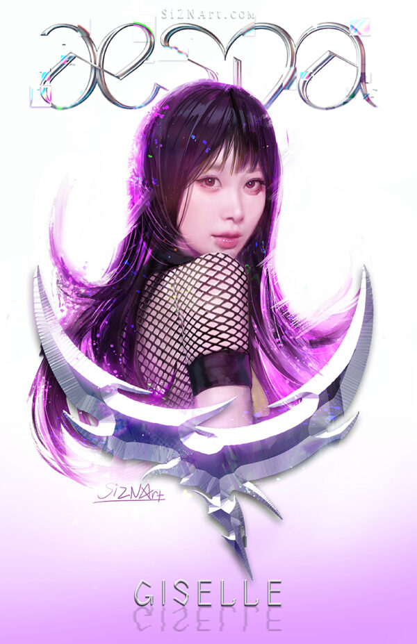 giselle Aespa kpop fanart print poster