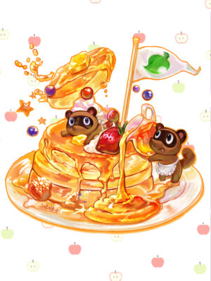 Animal Crossing Timmy Tammy fanart food print