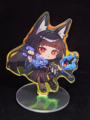 Zenless Zone Zero | ZZZ Hoshimi Miyabi Holographic Acrylic Standee | Super Long Ear & Regular Version | Acrylic Figure Stand + Keychain