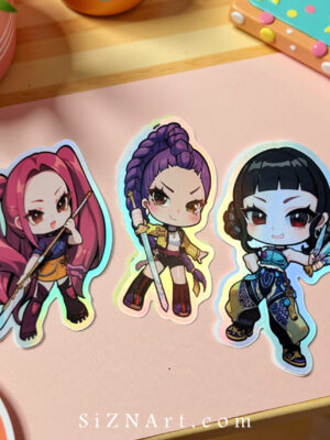 Kpop Demon Hunters - KPDH Mira Zoey Rumi - Holographic Stickers