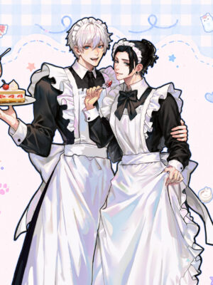 JJK Gojo Geto Maid Cafe Print